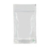 Foto eines leeren, transparenten Doypack® -Beutels mit Reißverschluss, der aus PE/VOH-PE hergestellt wird und eine 5 µm dicke EVOH-Schicht enthält. Der Beutel ist recycelbar und ermöglicht eine klare Sicht auf den Inhalt. Er bietet eine wirksame Barriere gegen Sauerstoff, Kohlendioxid und Aromen.