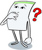 Mascotte Flexico qui se pose une interrogation